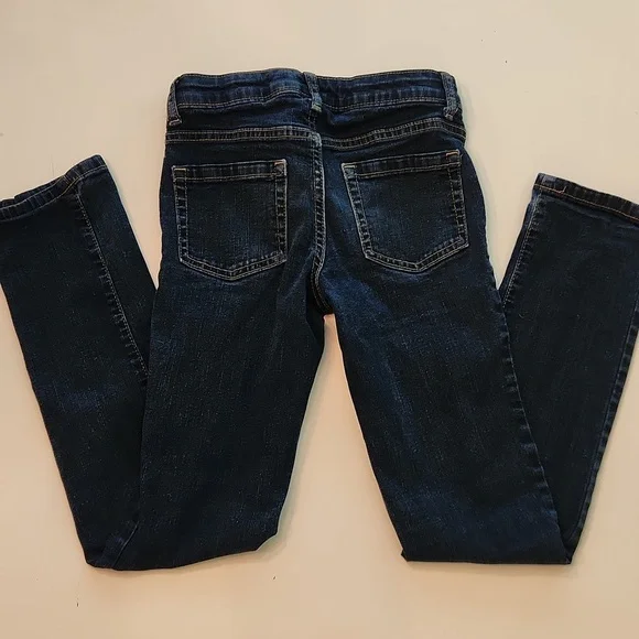 Cat And Jack Super Stretch Straight Dark Blue Adjustable Waist Jeans 10 - Picture 4 of 10